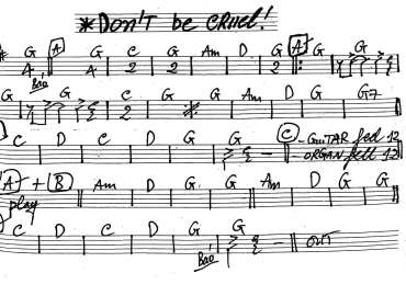 Don't Be Cruel sheet