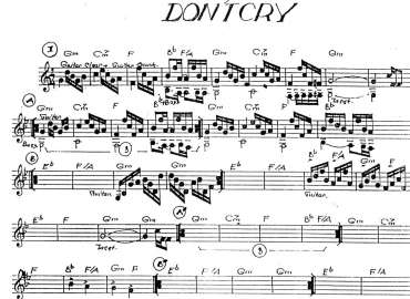 Don't Cry sheet