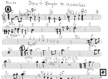 Don't Forget To Remember sheet