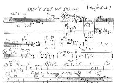 Don't Let Me Down sheet