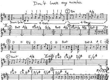 Don't Lose My Number sheet