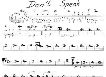 Don't Speak sheet
