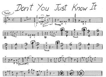 Don't You Just Know It sheet