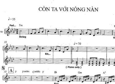 Còn ta với nồng nàn sheet nhạc