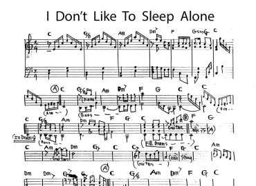 I Don't Like To Sleep Alone sheet