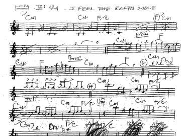I Feel The Earth Move sheet