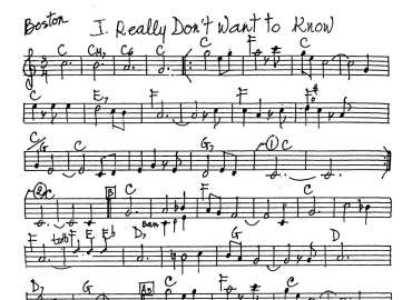 I Really Don't Want To Know sheet