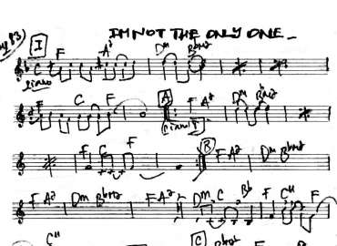 Im Not The Only One sheet