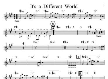 It's A Different World sheet