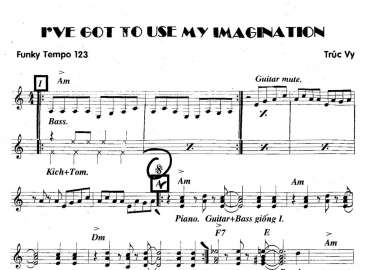 I've Got To Use My Imagination sheet