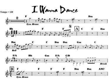 I Wanna Dance sheet