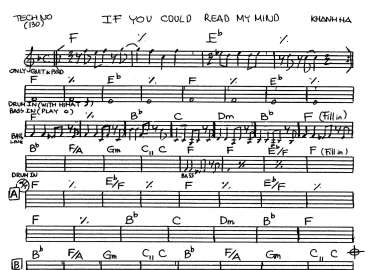 If You Could Read My Mind sheet
