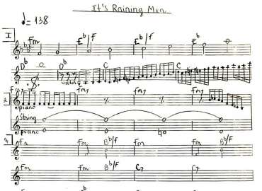 It's Raining Men sheet