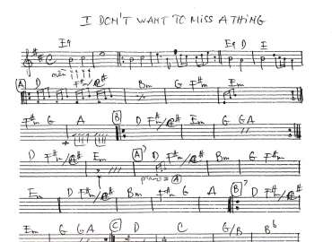 I Don't Want To Miss A Thing sheet