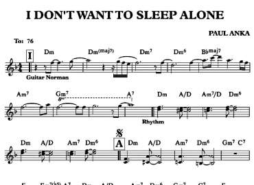 I Don't Want To Sleep Alone sheet