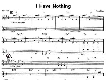 I Have Nothing sheet