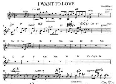 I Want To Love sheet