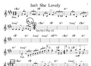 Isn't She Lovely sheet