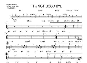 It's Not Goodbye sheet
