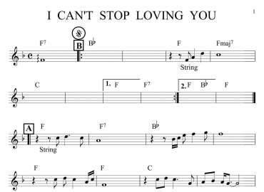 I Can't Stop Loving You sheet