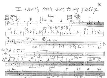 I Really Don't Want To Say Goodbye sheet