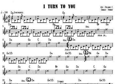 I Turn To You sheet