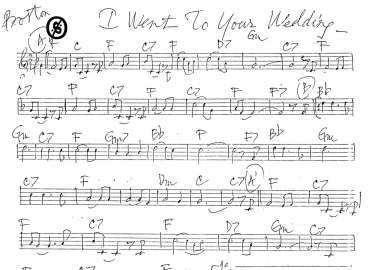 I Went To Your Wedding sheet