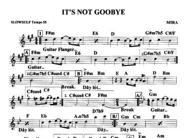 It's Not Goodbye sheet