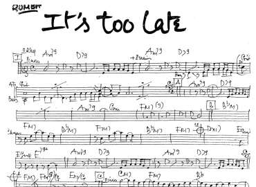 It's Too Late sheet