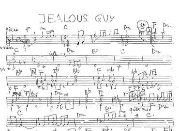 Jealous guy sheet