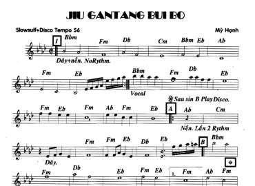 Jiu gantang bui bo sheet