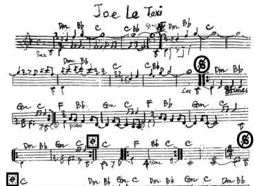 Joe le taxi sheet