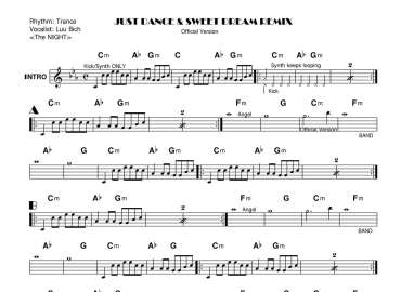 Just dance & sweet dream remix sheet