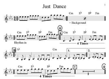 Just dance sheet