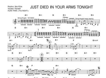 Just died in your arms tonight sheet