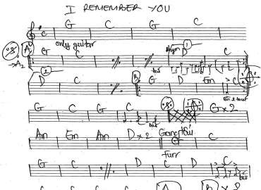 I Remember You sheet