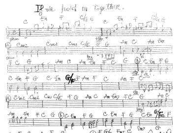 If Me Hold On Together sheet