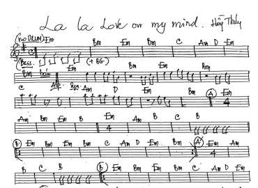 La La Love On My Mind sheet