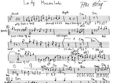 Lady Marmalade sheet