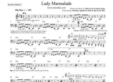 Lady Marmalade sheet