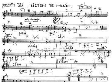 Listen To Music sheet