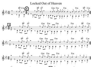 Locked Out Of Heaven sheet