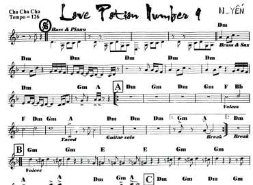 Love Potion Number 9 sheet