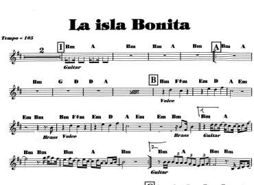La Is La Bonita sheet
