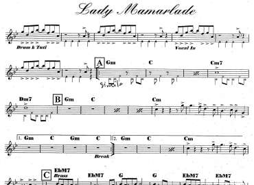 Lady Marmalade sheet