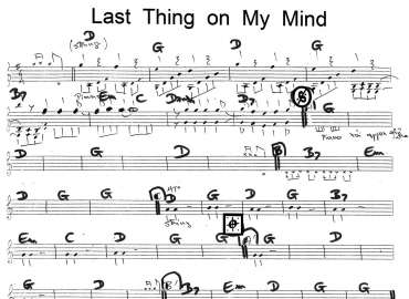 Last Thing On My Mind sheet