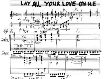 Lay All Your Love On me sheet