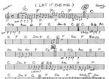 Let It Be Me sheet