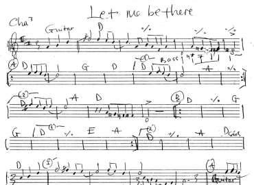 Let Me Be There sheet