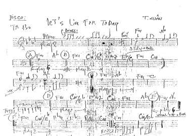 Let's Live For Today sheet